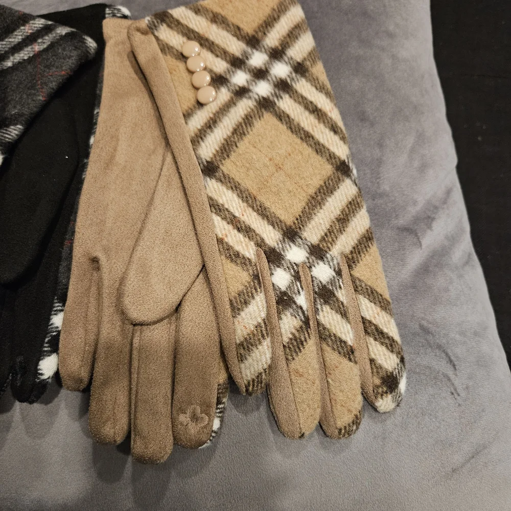 Plaid Gloves for Women